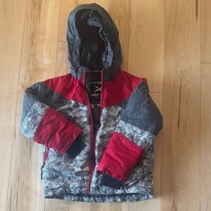 Arctix Kids Puffer Jacket in Red and Gray